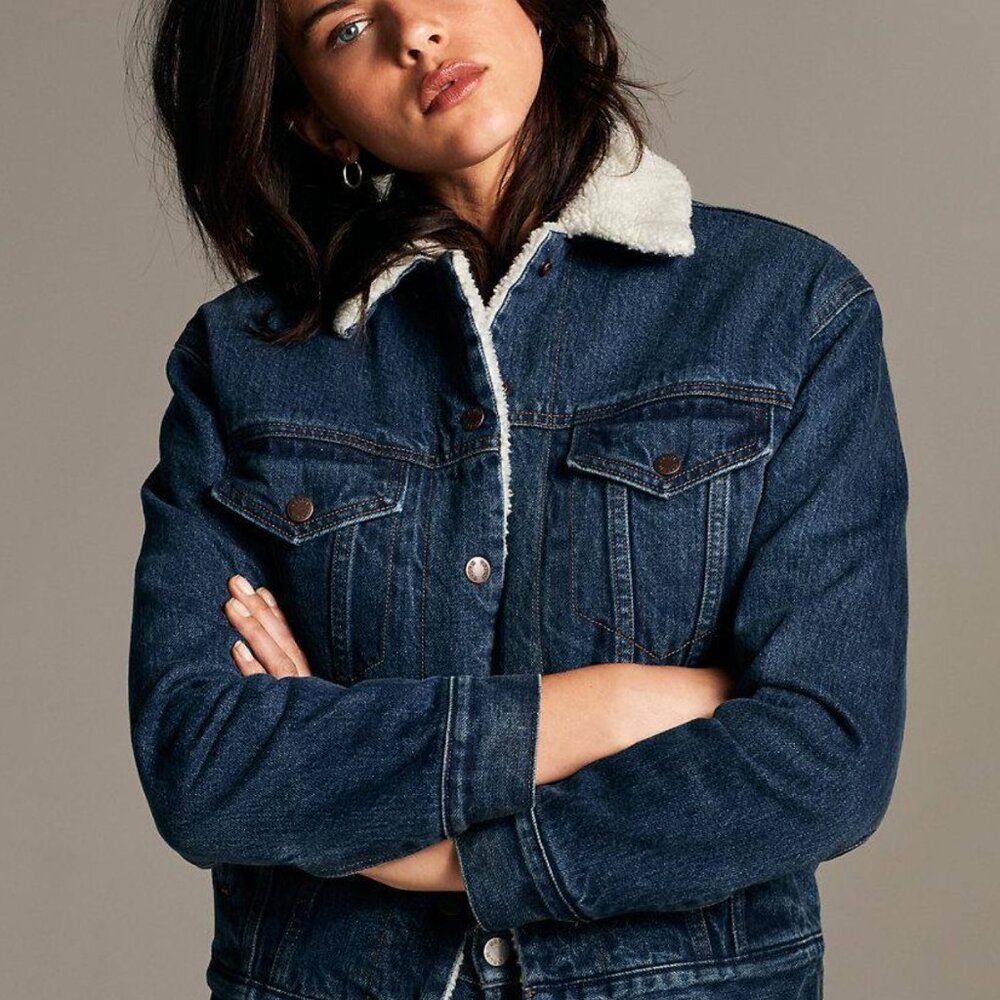 Aritzia Denim Forum Sherpa Jacket